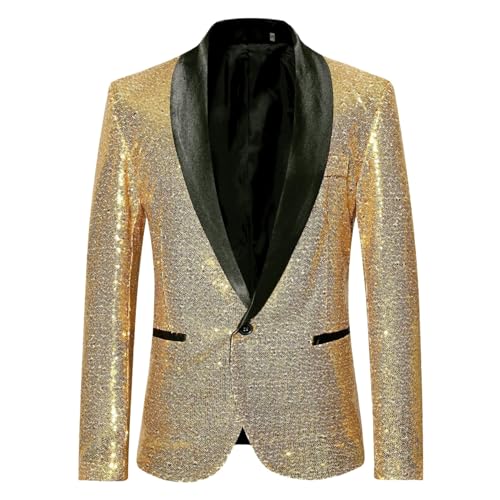 Blazer brillant à paillettes homme veste costume automne hiver chic habillé