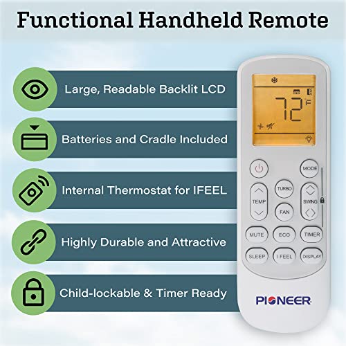 Pioneer WYT018GLFI19RL Diamante Series Ductless Mini-Split Air Conditioner Inverter Heat Pump Full Set thumb #5