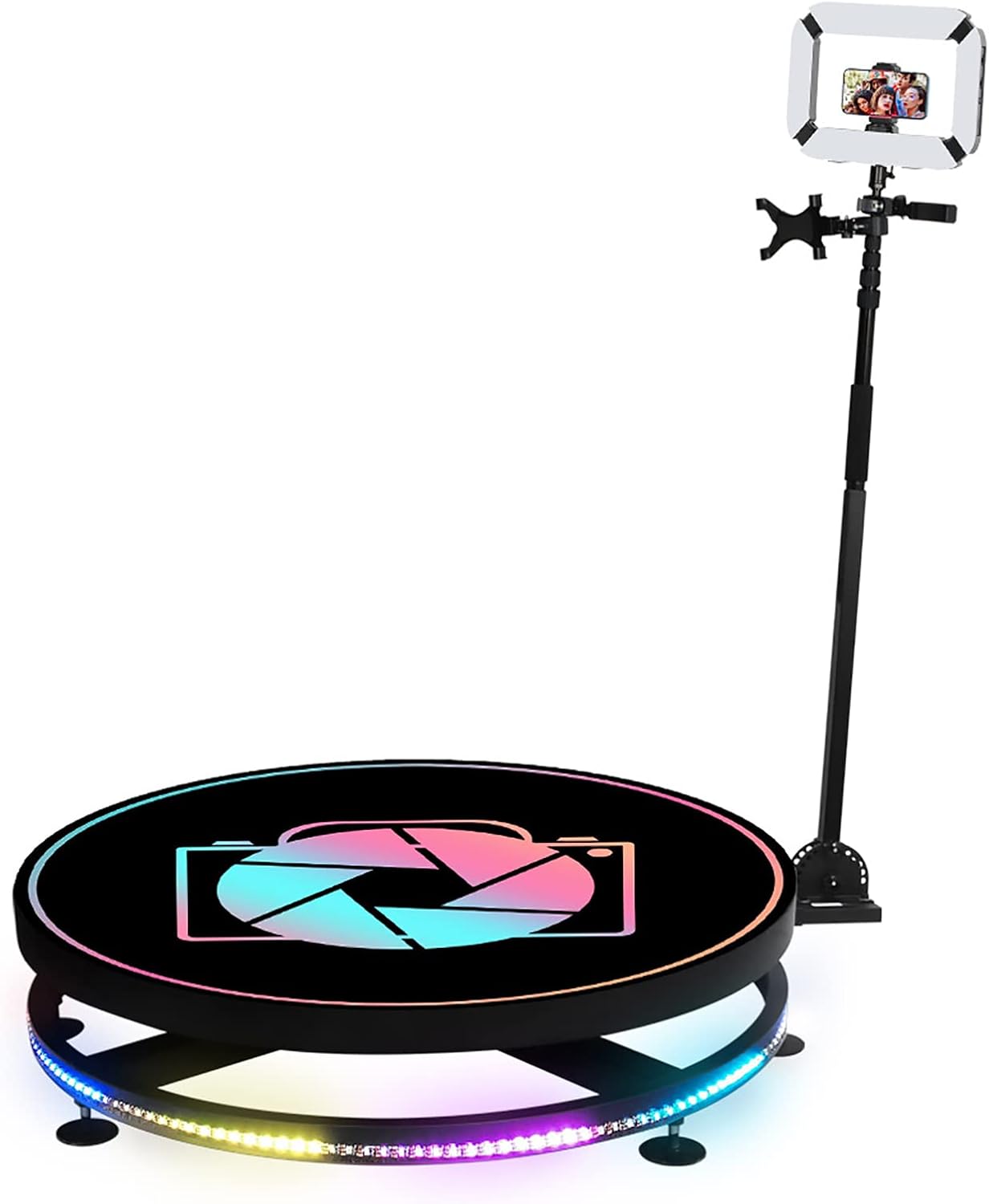 自動セルフィープラットフォーム360カメラ写真リモートビデオブース パーティーライトとセルフィーホルダー リモートコントロール自動360スピンカメラブース 拡張可能なスタンド付き 国際ブランド リモートコントロール自動360スピンカメラブース 自動セルフィープラットフォーム360カメラ写真リモートビデオブース パーティーライトとセルフィーホルダー リモートコントロール自動360スピンカメラブース 拡張可能なスタンド付き 国際ブランド リモートコントロール自動360スピンカメラブース