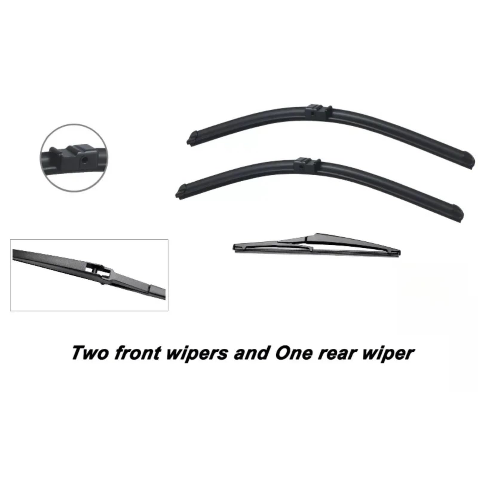 Tergicristallo Anteriore Spazzole Accessori Per Ford Per Focus 2 2005-2011 Pioggia Tergicristallo | Set spazzole tergicristallo anteriori posteriori Parabrezza Finestra 26" 17" 14"