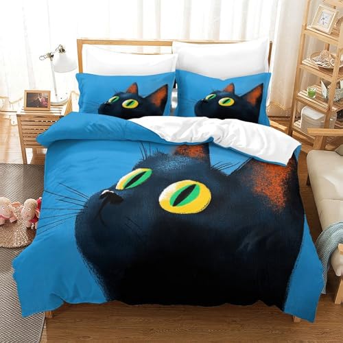 Parure de lit 3D fermeture éclair housse de couette microfibre douce sans pli - 3