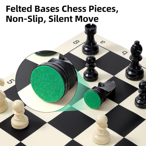Juego de Ajedrez con tablero plegable de silicona de 20" miniatura 5