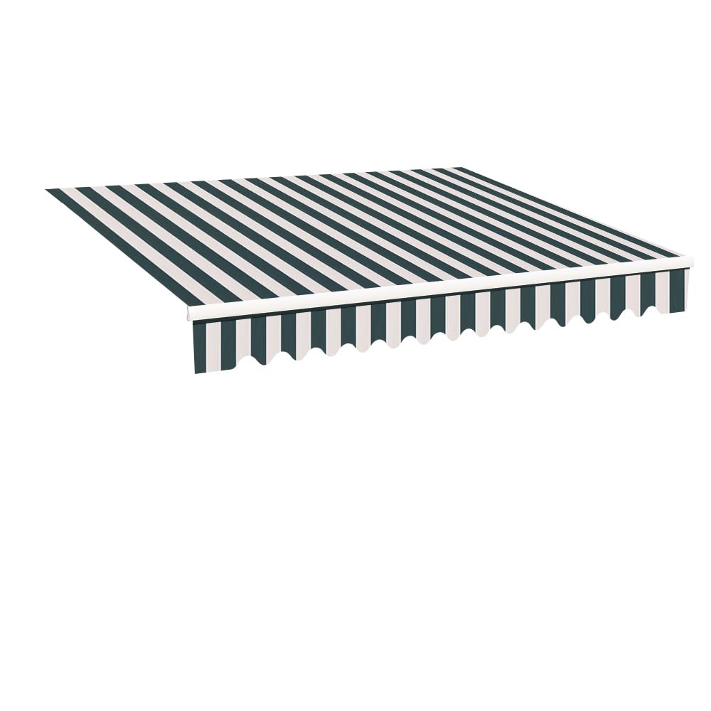 Green bay 3x2.5m Garden Awning Replacement Fabric Top Cover Front Valance Green-White โ image 1