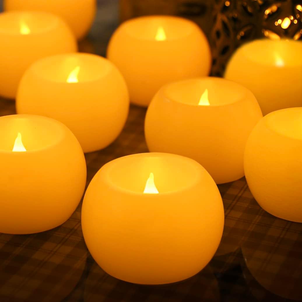 FURORA LIGHTING Small Ivory Real Wax Flameless Candles, Pack of 3 – LED Flickering Small Round Candles, 2.4” x 1.6”, Battery Included, Ideal for Home Décor - Image 8