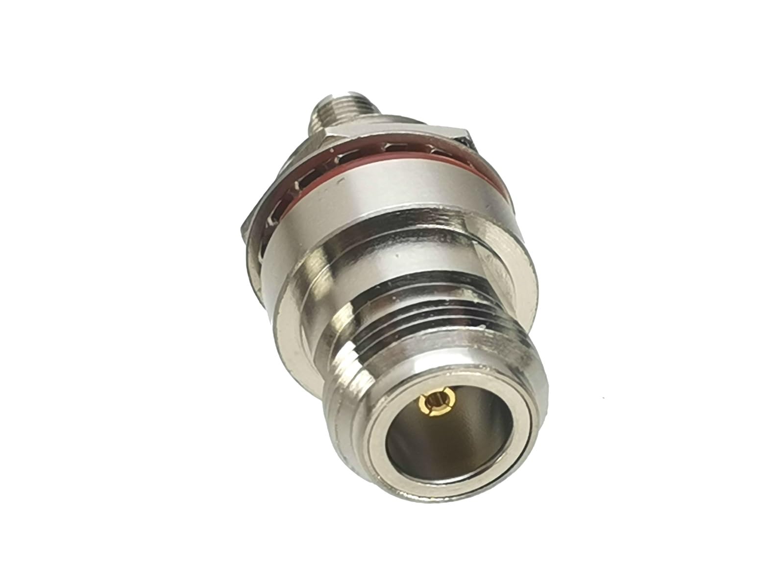 2 Stück Adapter N-Buchse auf SMA-Buchse M16-Schott-Einbausteckverbinder, gerade F/F