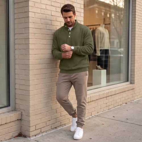 Henley Shirts for Men Long Sleeve Button Big and Tall Funny Tshirt Trendy - image 6