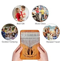 Kalimba 17 Keys Thumb Piano, Portable Finger Piano, Songbook for Beginners, Tuning Hammer, Waterproof Protective Case… - Les Beatles, Paul McCartney, John Lennon, RIngo Starr, George Harrison Kalimba 17 Keys Thumb Piano, Portable Finger Piano, Songbook for Beginners, Tuning Hammer, Waterproof Protective Case… – Image 7