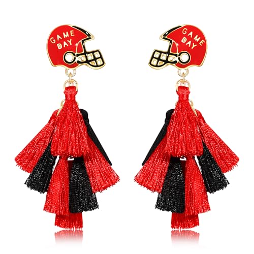 4th of July Earrings for Women Red White Blue Sequin Tassel Earrings American Flag Earrings Crystal Patriotic arrings Forth of July Outfits Accessories Party Favors Gifts - Main Image