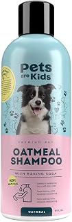 Pets Are Kids Too Oatmeal Dog Shampoo Baking Soda Hypoallergenic Anti Itch Moisturizing Soothing Deodorizing Pet Care Safe Puppy Shampoo Sensitive Skin Cat Shampoo - Coconut Based Cleanser 17 fl oz