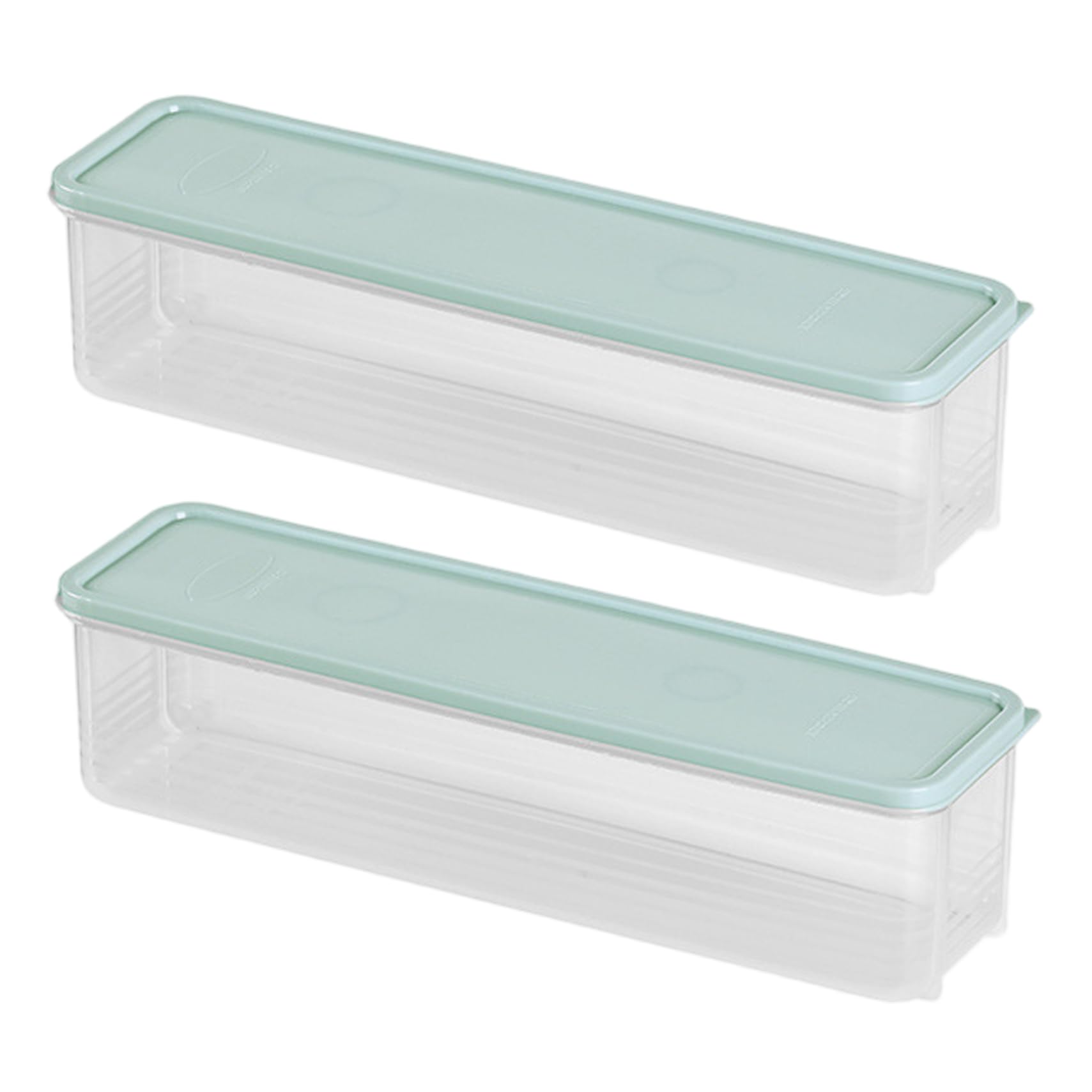 Hbbgdiy 2PCS Pasta Storage Containers 12x3x3 Inch Stackable Food Grade Spaghetti Noodle Holder with Lid for Kitchen Pantry Fridge Organization