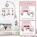 Baby Musical Crib Mobile with Timing Function Projector and Lights,Hanging Rotating Rattles and Remote Control Music Box with 150 Melodies,Crib Toy for Newborn 0-24 Months