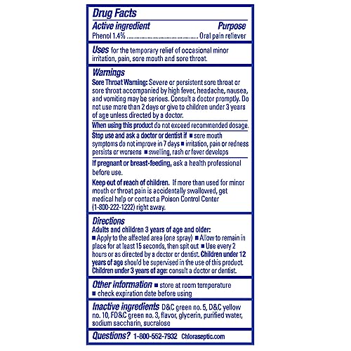 Chloraseptic Sore Throat Spray, Menthol, 6 oz - Thumbnail 4
