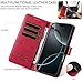BEENTRYS Wallet Case for Huawei Y5 2018 / Y5 Prime 2018 Cover,Cat Pattern PU Leather Flip Folio Case Card Slots Holder Kickstand Magnetic Closure Shockproof TPU Protective Phone Case-Red