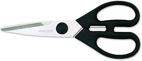 Miniatura 5 de ARCOS Juego de cuchillos 4 piezas (3 cuchillos + 1 tijera) - Acero Inoxidable Nitrum y hoja mm. 58.91 oz. Bloque de Madera de Pino. Mango ergonómico