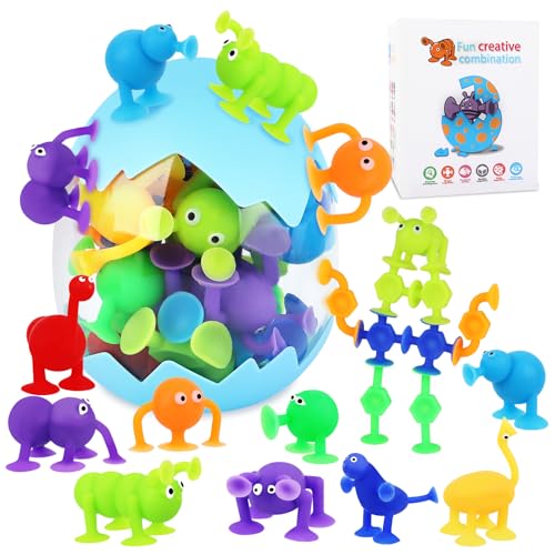 PBUSPU 27 Stück Saugnapf Badewannenspielzeug