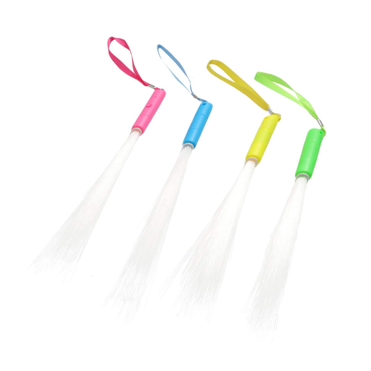 ibasenice12PCS Fiber Optic Wands - Light Up Stick LED Flash Glowing Wand Luminous Lamp Stick for Concerts Club Party Supplies