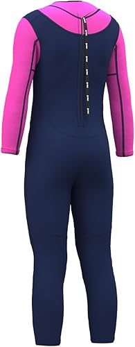 Miniatura 2 de Surqo Traje de neopreno para niñosjóvenes, traje completo de 30.079in, manga larga con cremallera trasera, traje húmedo para buceo, esnórquel, surf,