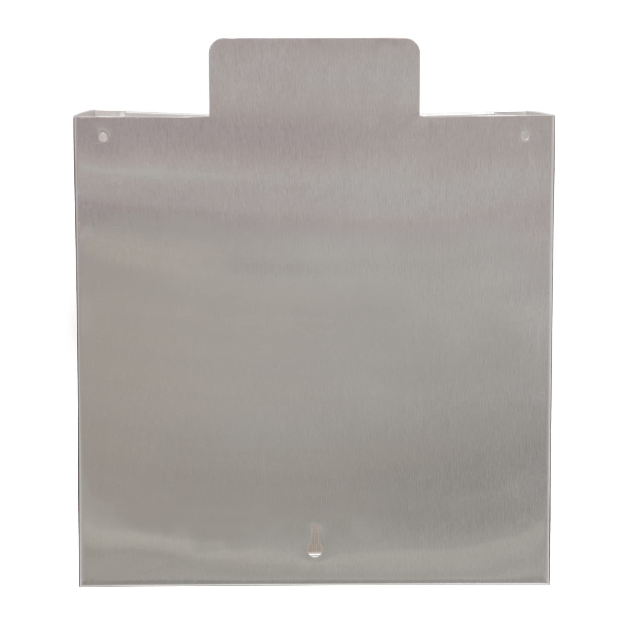 Amig - Cesta de publicidad - Buzón para Publicidad con Rejilla Frontal - Uso exterior - Acero inoxidable - Resistente a la corrosión - Plateado - 32 x 36 x 19 cm
