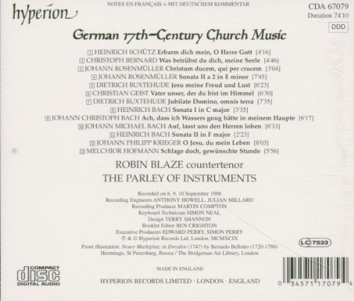 Vista 2 de German 17th Century Church Music Robin Blaze Parley of Instruments Hyperion