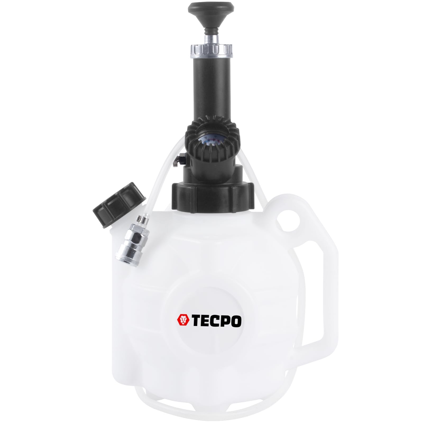 Dispositivo di sfiato dei freni, 4 l + 1 l + inserto per carrello da officina, DIN 4,75 mm (3/16")