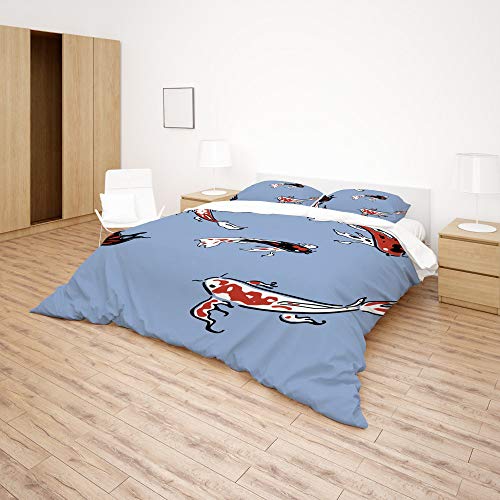 Housse de couette Queen Size toutes saisons en polyester imprimé