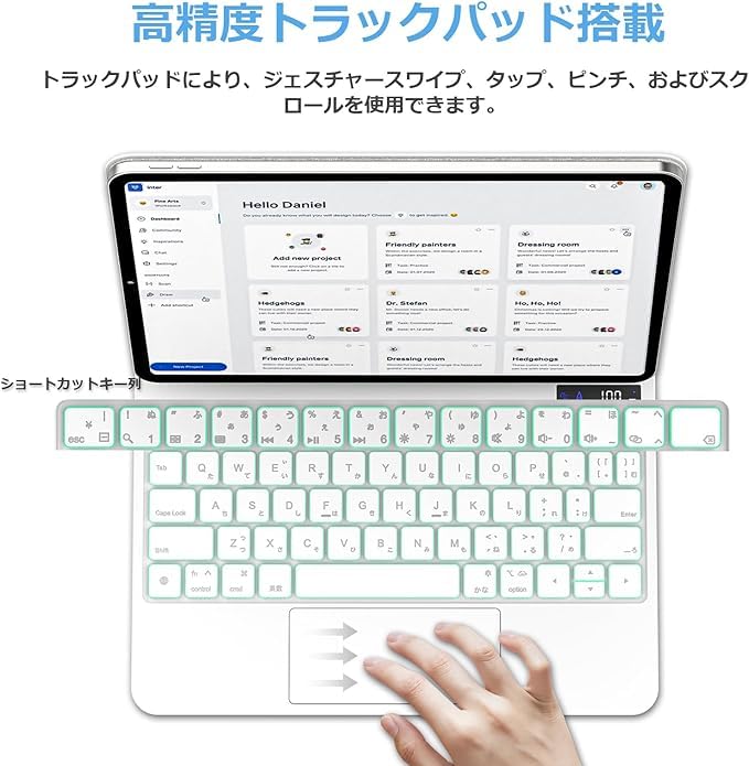 Amazon.co.jp: SUKEBON マジックキーボード 11インチiPad Pro（M4