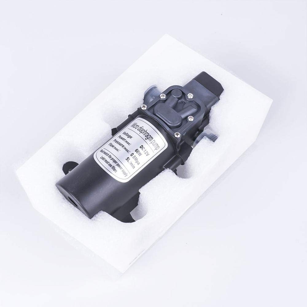 DC 12V 60W 130PSI 5L / Bomba DE Agua MIN DIAFRAGM Bomba DE Agua, Bomba DE AUTIMIENTO Interruptor AUTOMÁTICO for EL Camper DE Wagon DE Jardin (Voltage : 12V60W)