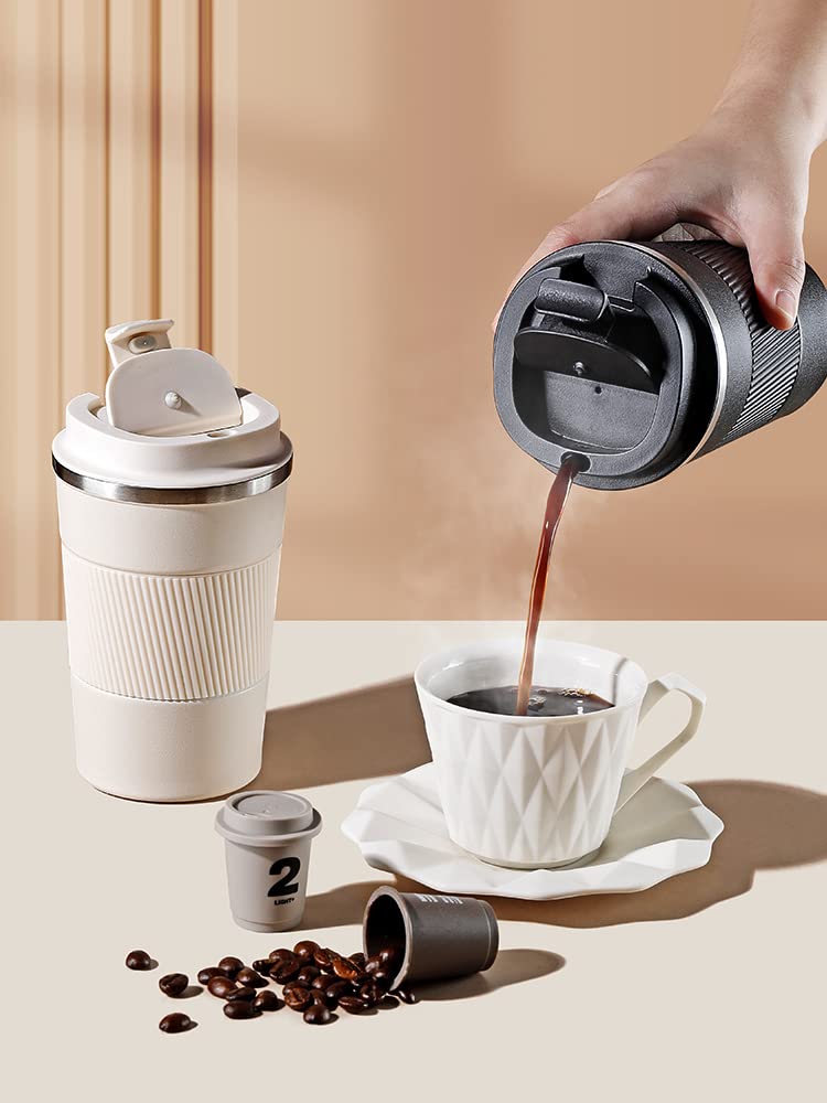 ROSSRORE Tasse à Café De Voyage Avec Couvercle Anti-fuite