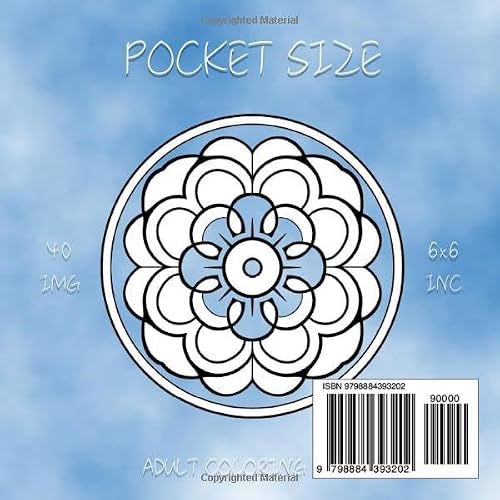 Simple Mandalas: Mini Coloring Book | Pocket size adult coloring books 6x6 – vue 2