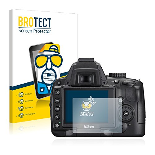 BROTECT Protector Pantalla Anti-Reflejos Compatible con Nikon D5000 (2 Unidades) Pelicula Mate Anti-Huellas