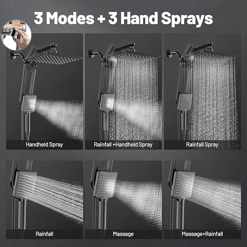 DAKINGS Dual Filtered Rainfall Handheld Showerhead Spray Combo for Bathroom - image 8