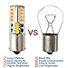 HRYSPN BA15S 1156 Amber yellow led bulb, 5W AC/DC12V 1141 Single Contact Base, 35W halogen bulb replacement, for Car Back Up Lights, Tail Lamp, Turn Signal Lights (Pack of 4)