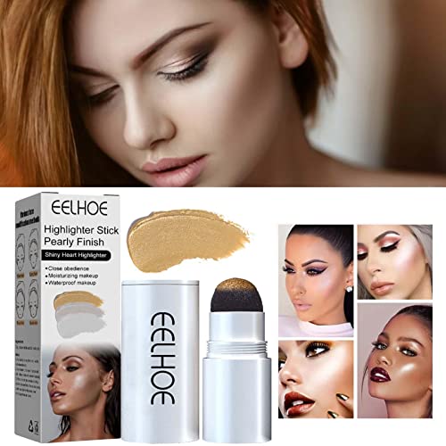 Vara de marcador | Bastões de maquiagem com brilho alto,Iluminador em bastão cremoso à prova d'água