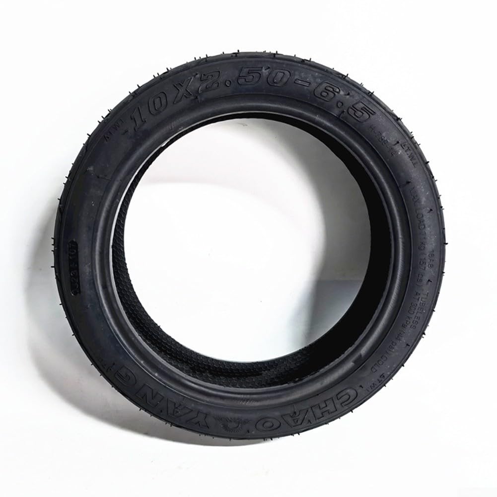 Electric Scooter Tire, 10x2.50-6.5 Tubeless Tyre 10 Inch Electric Scooter Tire Replacement Wheels