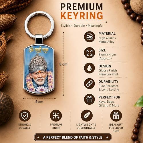 Image of Premium Printed Metal Keychain for Men & Women | High-Definition Artwork Print | Durable Key Ring for Car, Bike, Home & Office Keys | Stylish Decorative Key Holder Gift