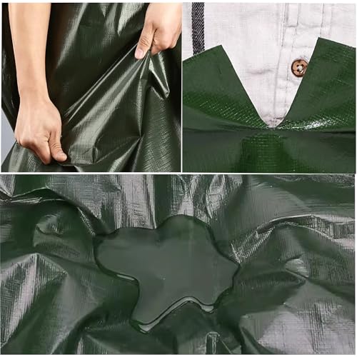 Lona impermeable exterior de PE verde plata 1.5x7m toldo reforzado 220g/m² 6