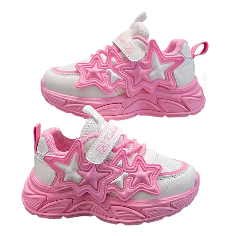 Cute Star Mesh Low Top Sneakers for Girls: Breathable Running Shoes for All Seasons2