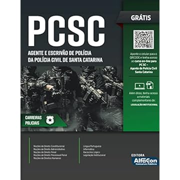 Capa do livro Agente e Escrivão de Polícia Civil de Santa Catarina - PC SC