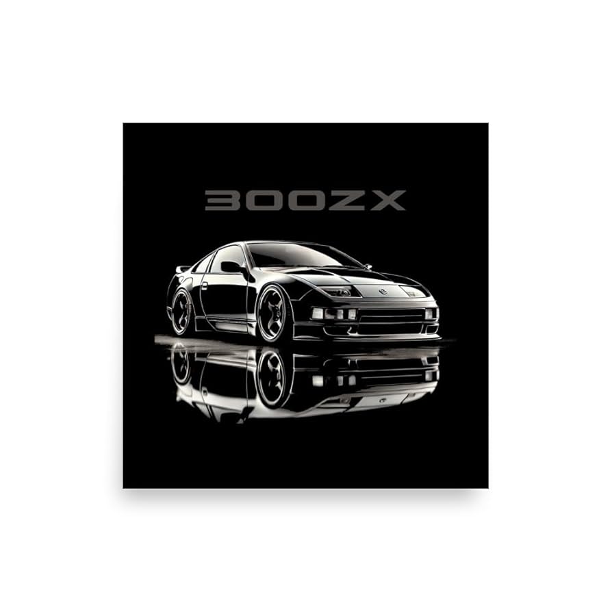 壁紙アート Amazon.com: Black 300zx JDM Wall Art for Japanese Tuner Car