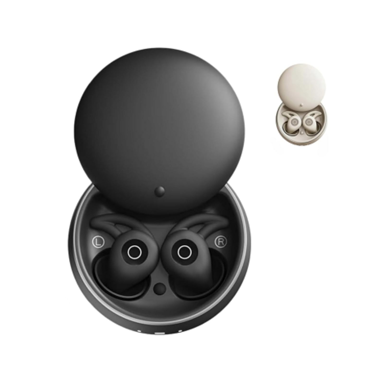 Artevive Bluetooth Moto Earbuds,Tapones para Dormir con Cancelación De Ruido, Auriculares Pequeños E Impermeables, Batería De Larga Duración (Negro)