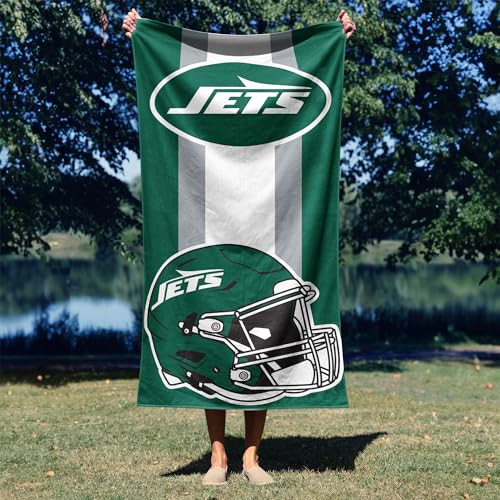 Image of Northwest NFL New York Jets Unisex-Adult Beach Towel, 30 inch x 60 inch, Zone Read