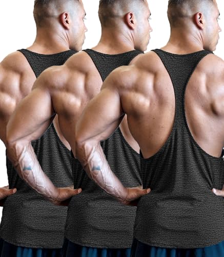 Men's Bodybuilding Stringer Tank Tops Athletic Quick Dry Y-Back Gym Fitness Workout Training Running T-Shirts Tops2