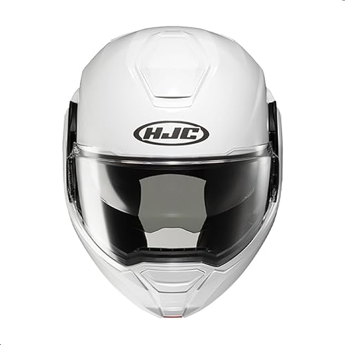 Miniatura 3 de Casco modular sólido para motocicleta HJC i100 con visor HJ-36 Pinlock, aprobado por DOT (Blanco, X-Large)