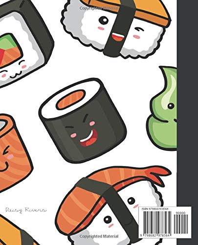 Composition Notebook College Ruled: Cool Kawaii Sushi | Back to School Composition Book for Teachers, Students, Kids, Teens and Adults at Home, School or Work image 3
