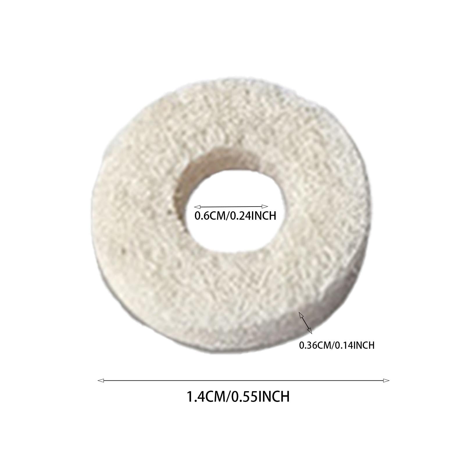 Gralara Lot de 10 Tampons En Feutre pour Euphonium, Pièces de Rechange pour Pistons, Rondelles pour Boutons de Doigt, Matériau En Feutre pour Tuba, Baryton