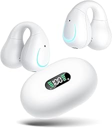 耳を塞がないイヤホン【業界初イヤーカフ イヤホン】イヤホン bluetooth 骨伝導イヤホン の革新 Erssimo イヤホン ワイヤレスイヤホン bluetooth イヤホン ワイヤレス 空気伝導イヤホン オープンイヤー イヤホン 耳に挟むイヤホン ブルートゥースイヤホン 片耳 音漏れ抑制 耳挟み イヤホンマイク Type‐C急速充電 外の音が聞こえるイヤホン ン（押すタイプ） 白