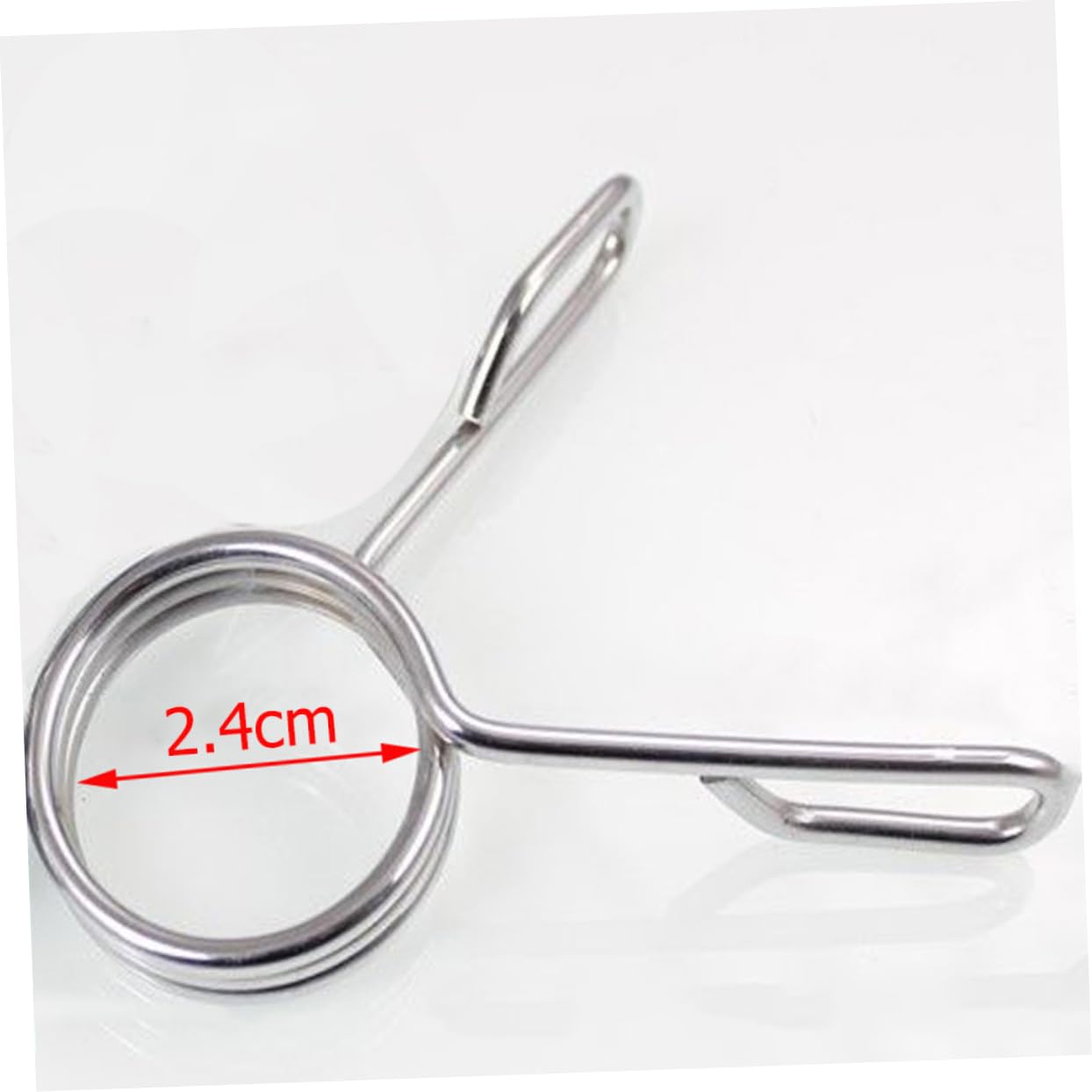 FOYTOKI 5pcs 24mm Dumbbell Barbell Clamps Spring Clip Collars Steel Buckle Plastic Handle Fitness Gear Collars for Gym Workout