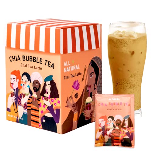 Le Foöd Co. Chia Seeds Bubble Milk Tea Powder | Healthy Instant Boba Alternative Drink Kit With Superfood, 8-Pack (Chai Tea) #TOP13