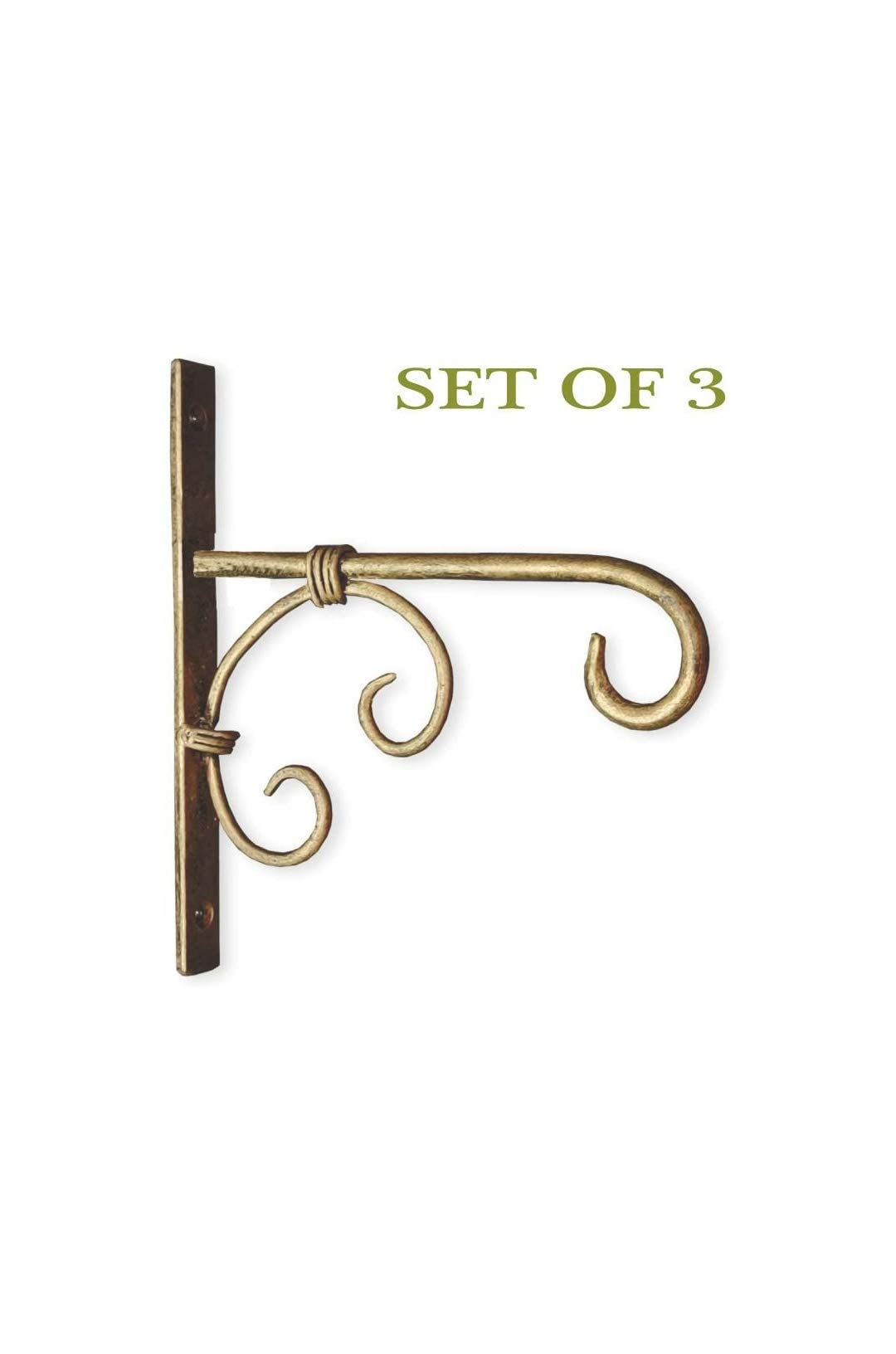 Golden Wall Bracket - Hang Feeders, Chimes & More -8 Golden Wall Bracket - Hang Feeders, Chimes & More -8