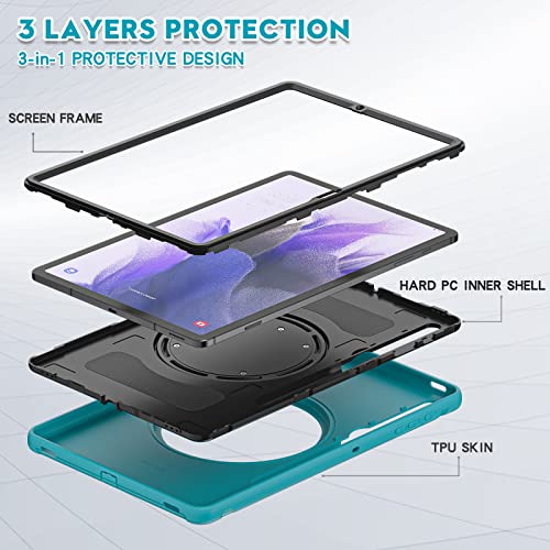 Étui Galaxy Tab S8 Plus robuste avec support 360° et protection écran - 4